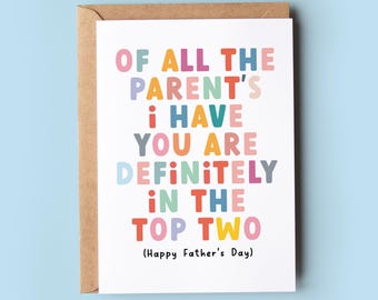 Funny 'Top Two' Father's Day Card