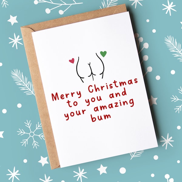 Christmas Card for Wife, Her | Amazing bum