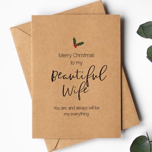 Cartão de Natal para minha esposa - Feliz Natal para minha linda esposa