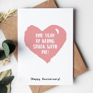 Kaart voor 1 jaar voor hem of haar, een jaar aan mij