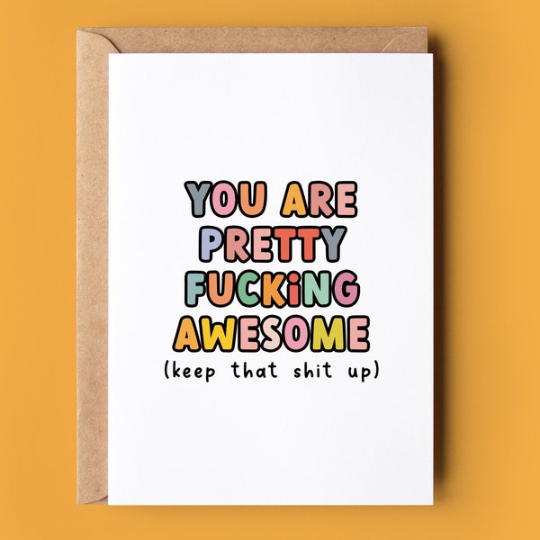 Thank You Card | You are pretty fucking awesome keep that shit up