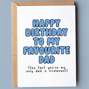 Cartão de aniversário engraçado para o pai, para o meu pai favorito