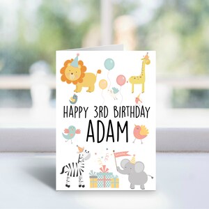 Personalised 3rd Birthday Card | 3rd Birthday Card