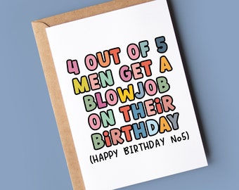 Funny Birthday Card for him husband boyfriend | 4 out of 5