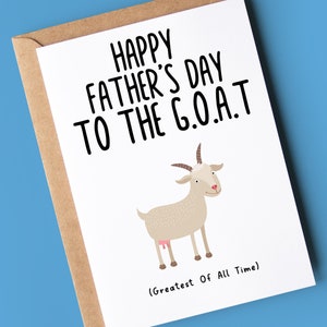 Grappige Vaderdagkaart | Vaderdag | naar de G.O.A.T