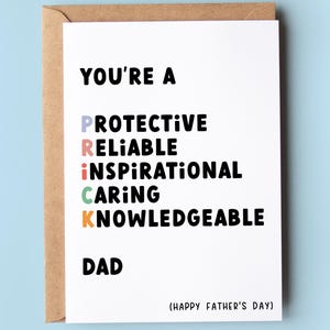 Divertente biglietto d'auguri per la festa del papà / Festa del papà / Sei uno stronzo