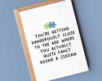 Funny Birthday Card for him or her | Jigsaw