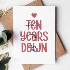 Carte d'anniversaire de ses 10 ans pour lui, 10 ans plus tard