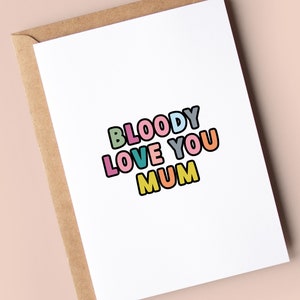 Cartão de aniversário engraçado para a mãe | Amo você, mãe