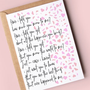 Carte de Saint-Valentin pour lui elle | Je vous l'ai dit ?