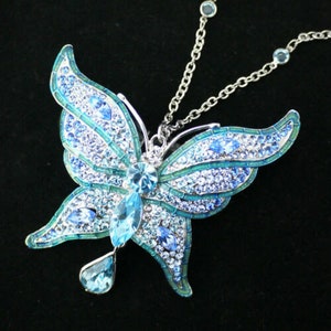 The Blue Butterfly necklace from Castle replica prop