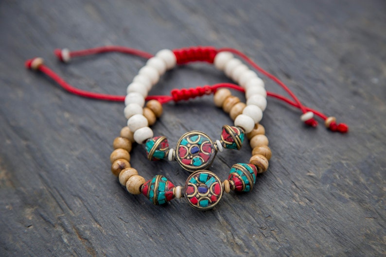 Bracelets de perles tibétains image 1