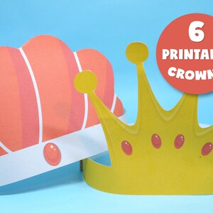 Purim Crowns Printable PDF Toy Purim DIY Jewish Esther Mordechay
