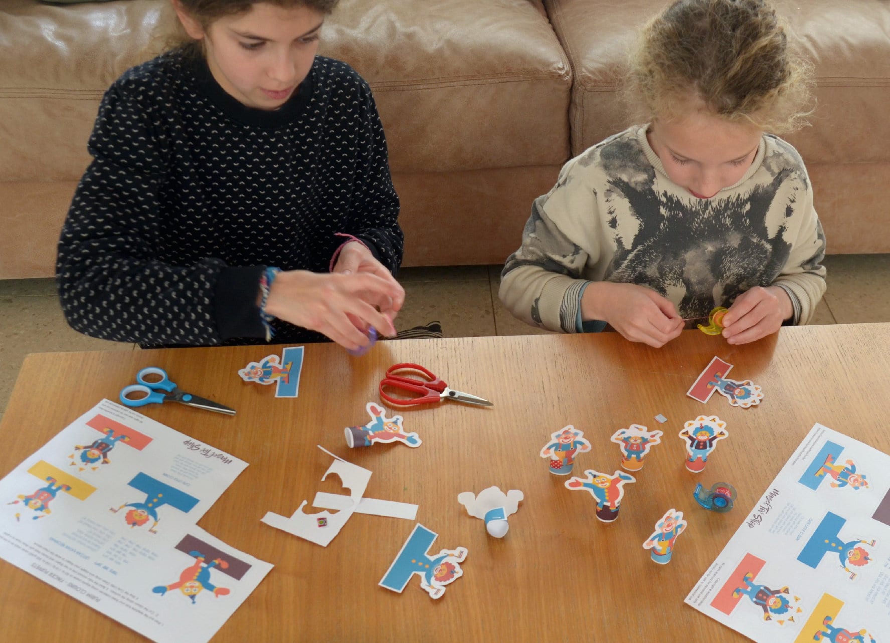 Purim Clown Finger Puppets Printable PDF Toy Purim DIY - Etsy