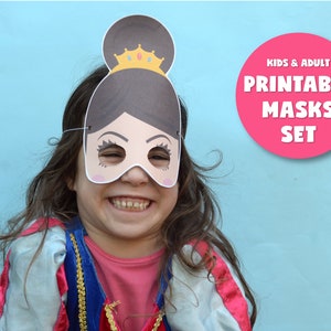 Purim Mask, Purim Costume for toddler, Queen Mask, Vashti Mask, Purim Tradition, Purim Kids Game,  Purim Characters, Esther, Purim Gift