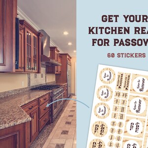 Kosher for Passover Stickers-60 Passover Icons - Printable Stickers for ...