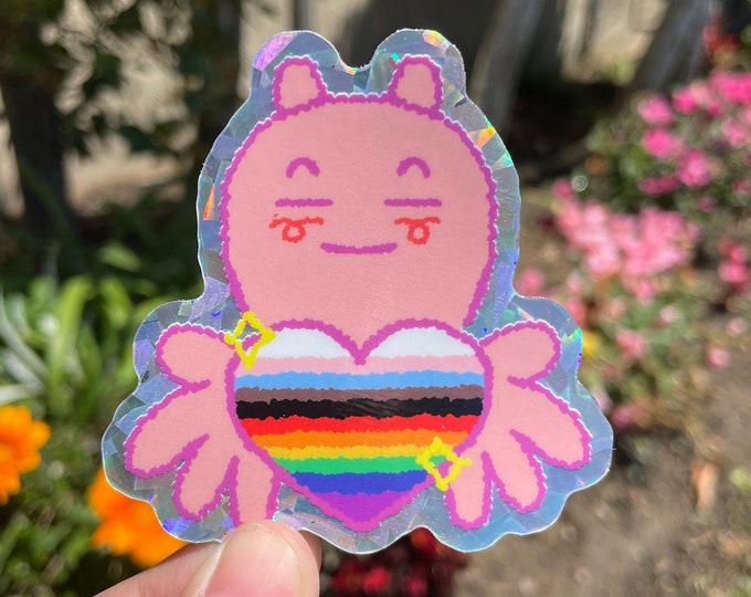Gay Love Sparkly Sticker