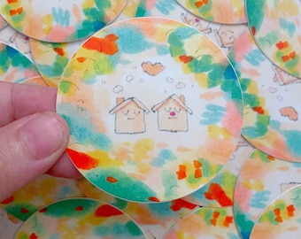 Love Houses Sticker