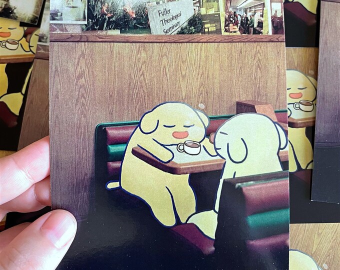 Dog Diner 4 x 6 Postcard Print