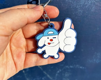 Thumbs Up Guy Rubber Keychain