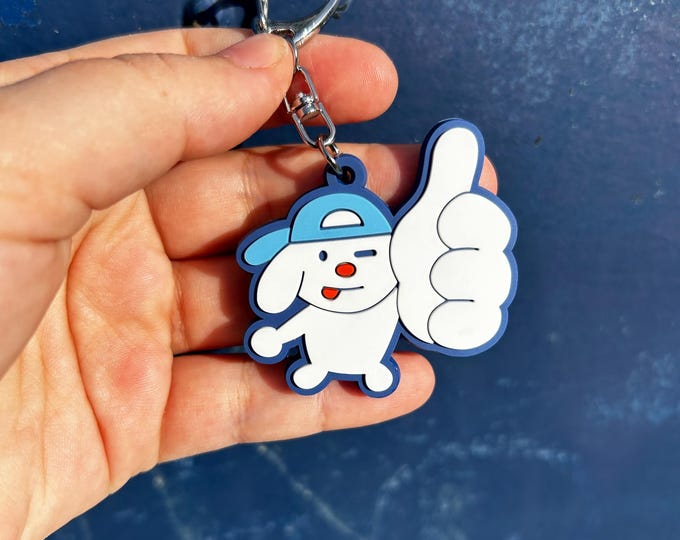 Thumbs Up Guy Rubber Keychain