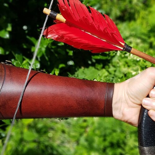Embossed Celtic Owl Leather Archery Arm Guard Bracer Etsy