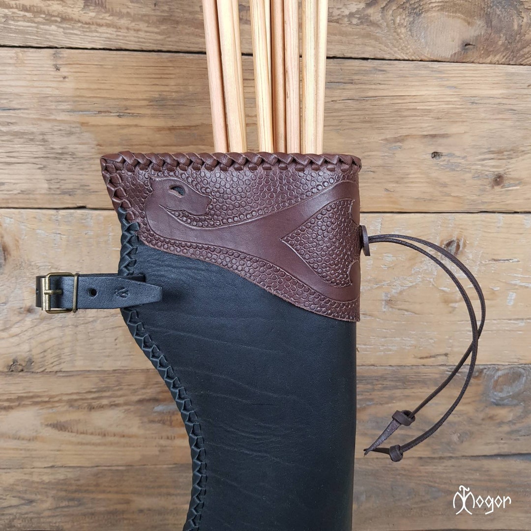 Traditional ARCHERY Side Quiver / Leather Hip ARROW QUIVER Etsy