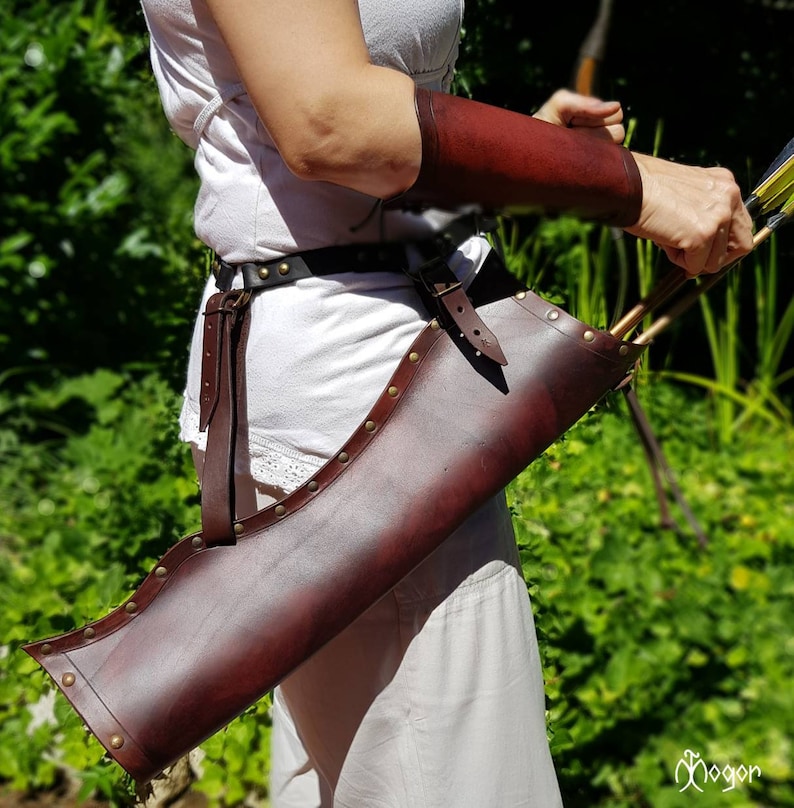 ARCHERY Leather Arm BRACER/ARMGUARD antique Etsy Australia