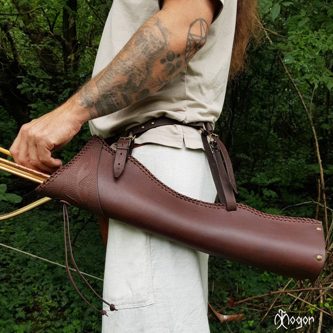 Traditional ARCHERY Side Quiver / Leather Hip ARROW QUIVER Etsy