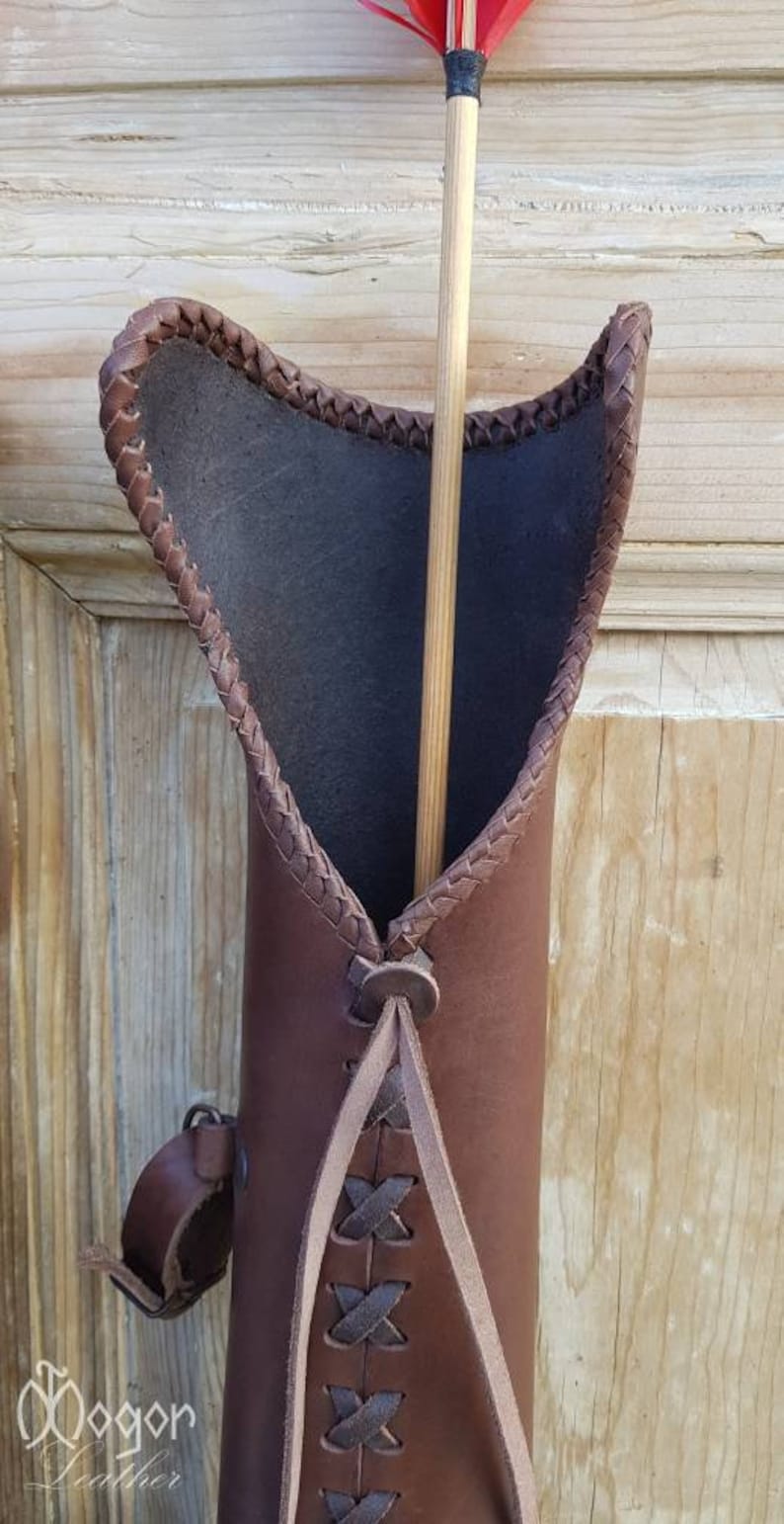Traditional ARCHERY Side Quiver / Leather ARROW QUIVER Etsy