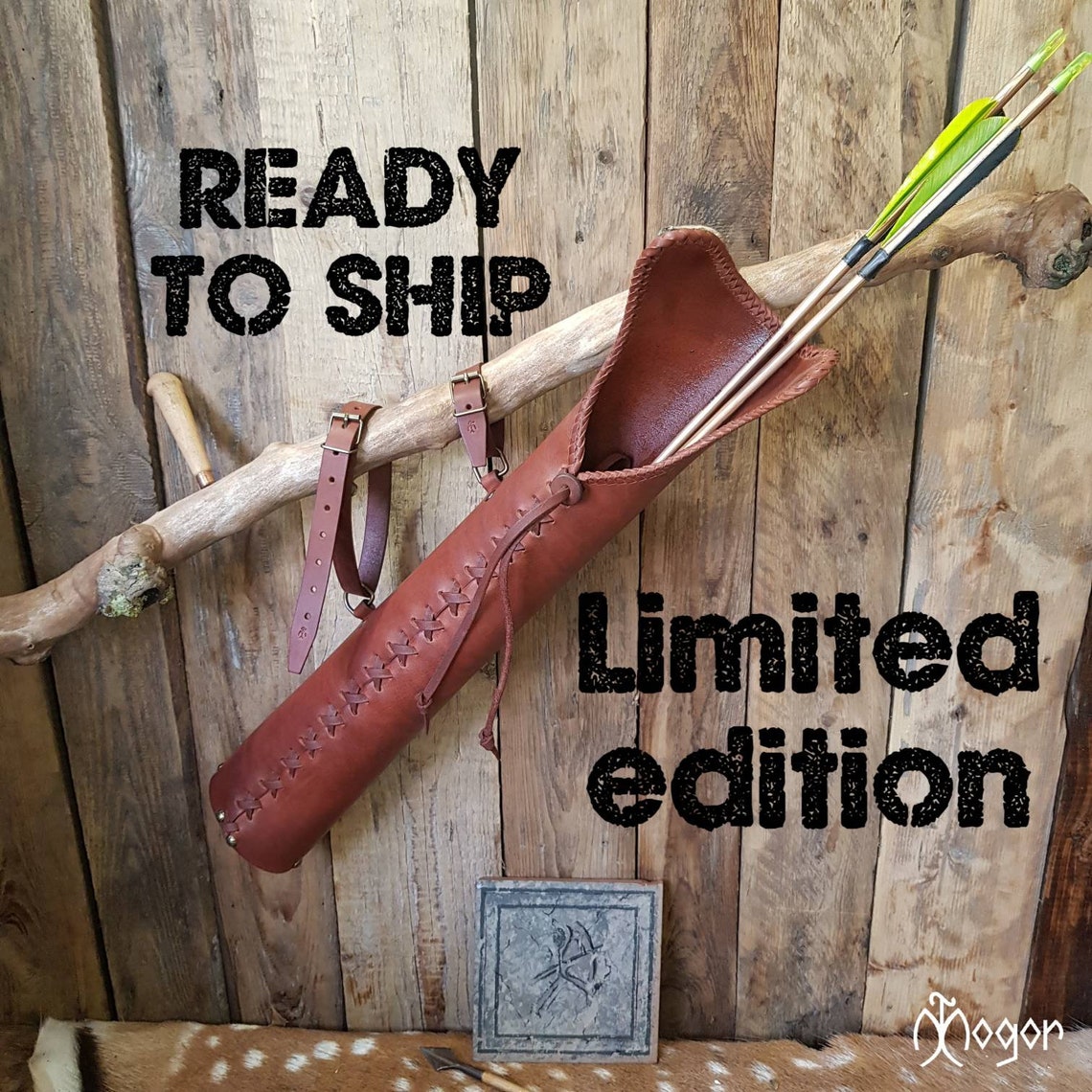 Traditional ARCHERY Side Quiver / Leather ARROW QUIVER Etsy