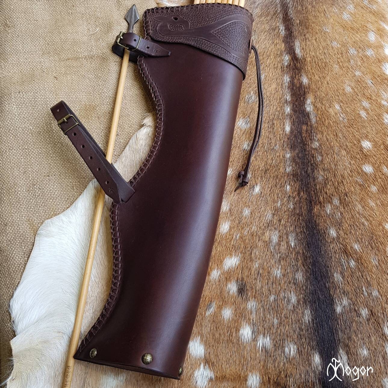 Leather Side ARROW QUIVER / Traditional ARCHERY Quiver Etsy
