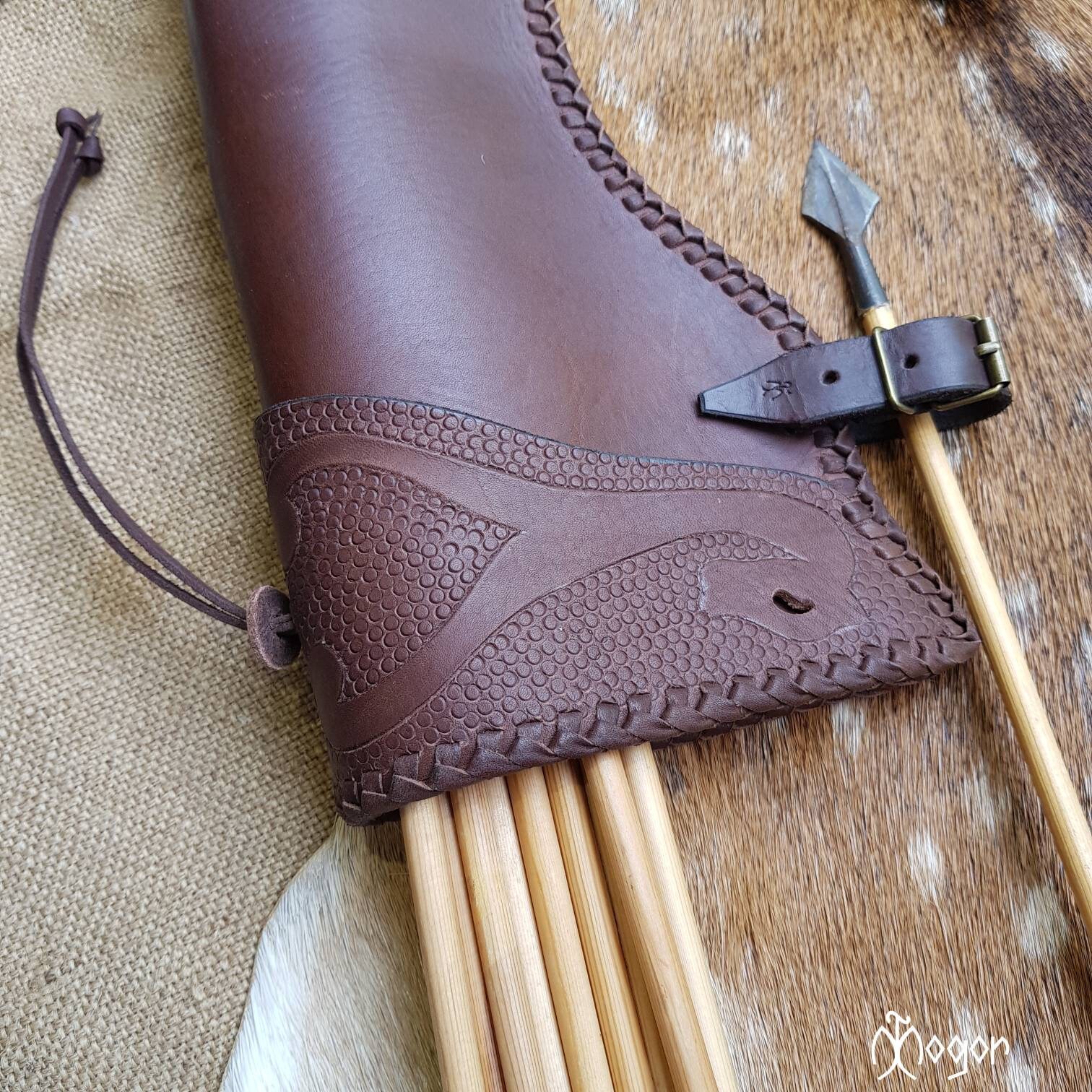 Leather Side ARROW QUIVER / Traditional ARCHERY Quiver Etsy