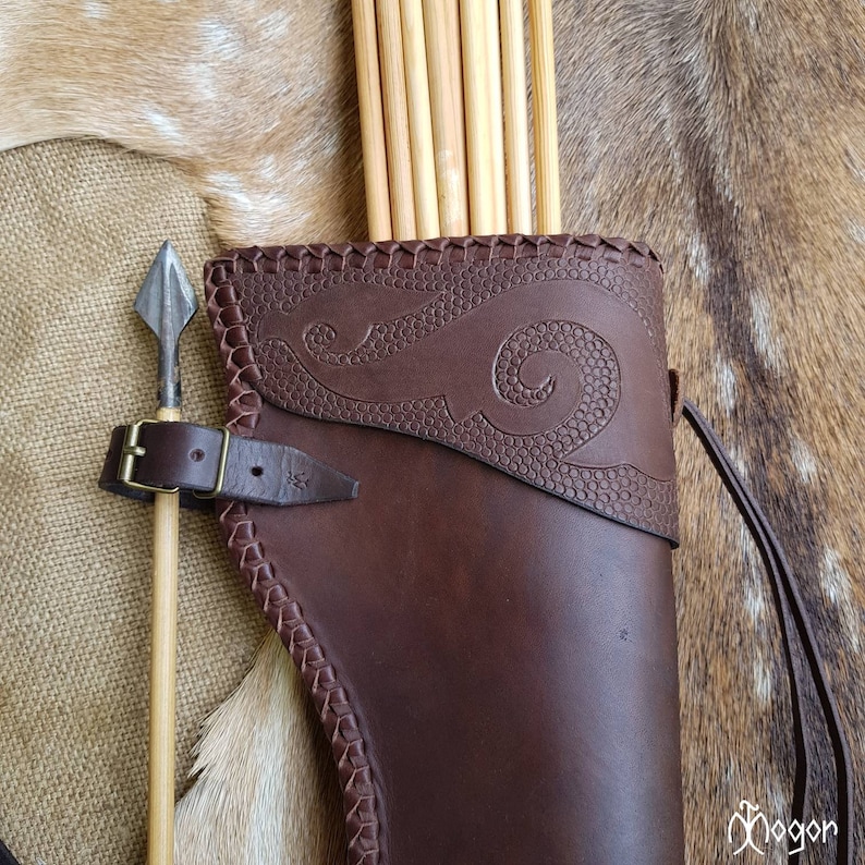 Leather Side ARROW QUIVER / Traditional ARCHERY Quiver Etsy