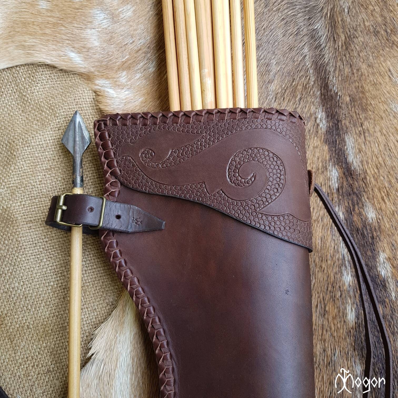 Leather Side ARROW QUIVER / Traditional ARCHERY Quiver Etsy