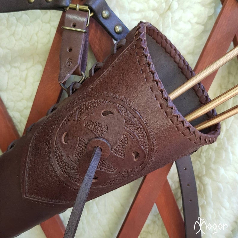 Leather Side ARROW QUIVER / Traditional ARCHERY Quiver Etsy