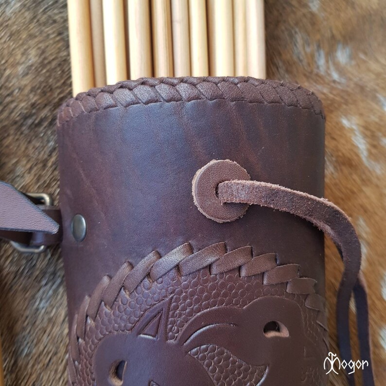 Leather Side ARROW QUIVER / Traditional ARCHERY Quiver Etsy