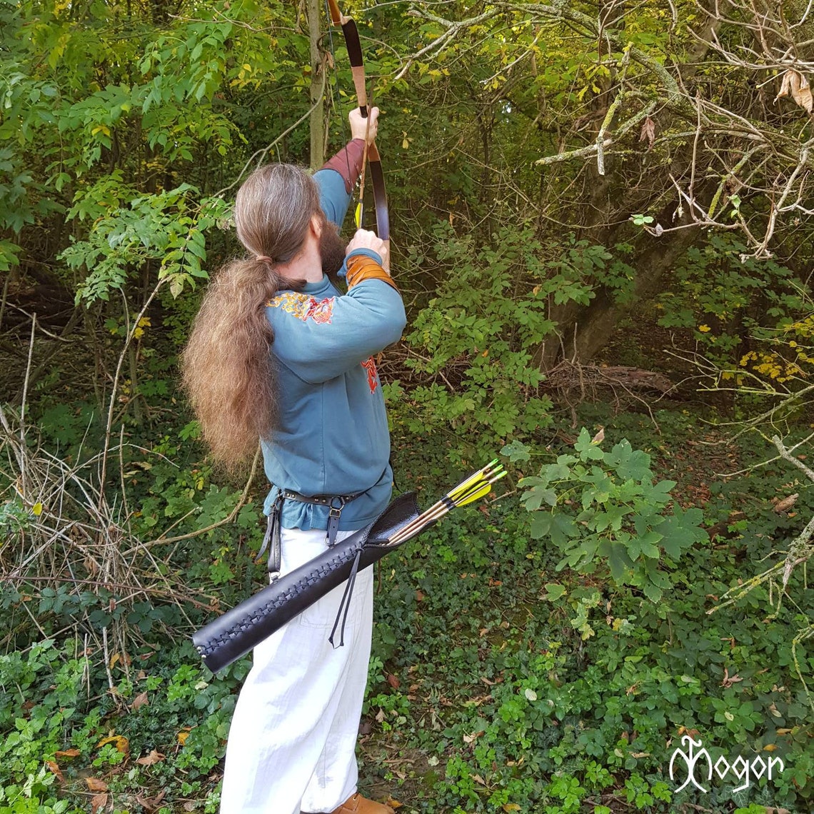 Traditional ARCHERY Side Quiver / Leather ARROW QUIVER 