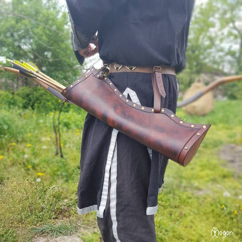 ARCHERY Leather QUIVER/ Side Quiver / Arrow Hip Quiver / Etsy