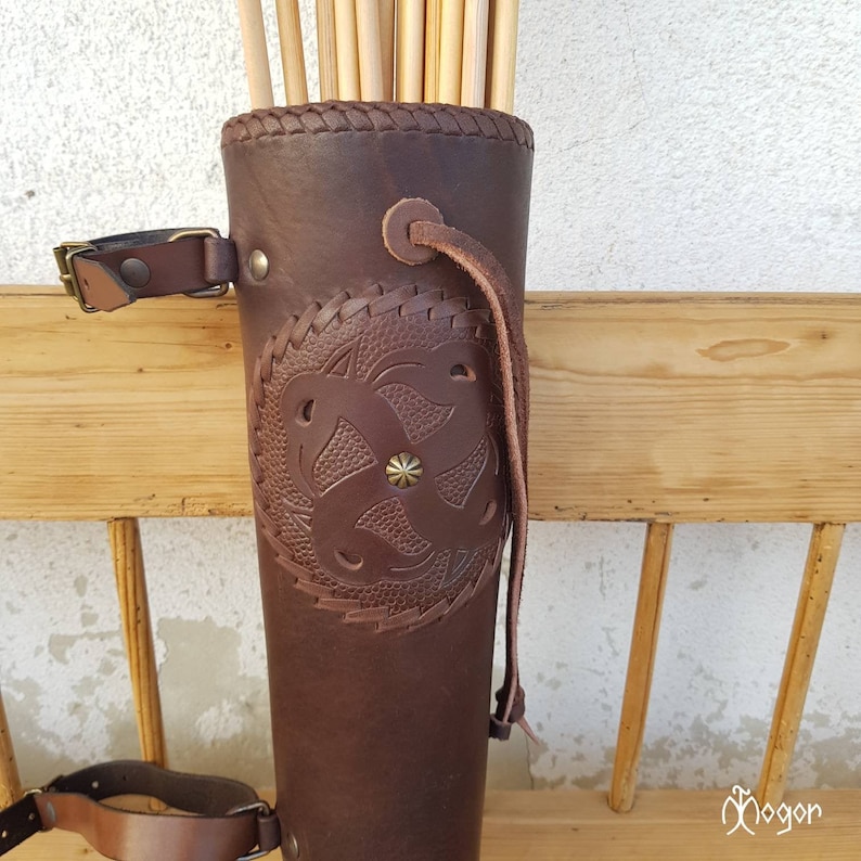 Leather Side ARROW QUIVER / Traditional ARCHERY Quiver Etsy