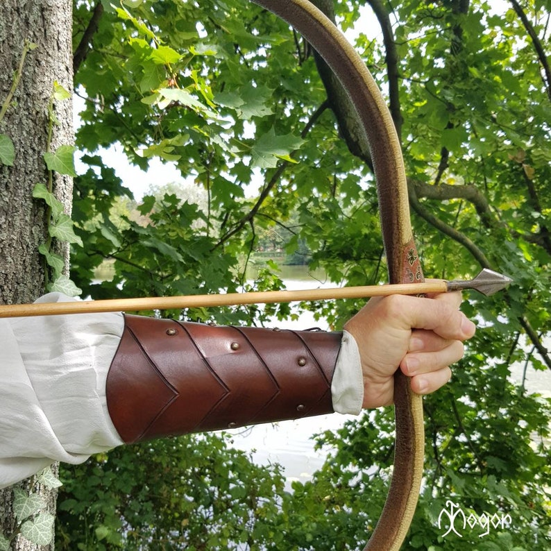 ARCHERY Leather Arm BRACER/ARMGUARD antique Etsy