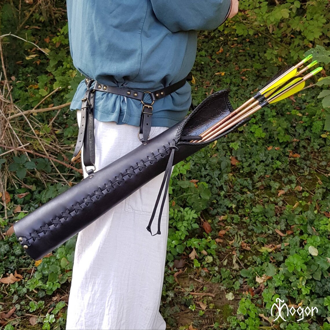 Traditional ARCHERY Side Quiver / Leather ARROW QUIVER Etsy