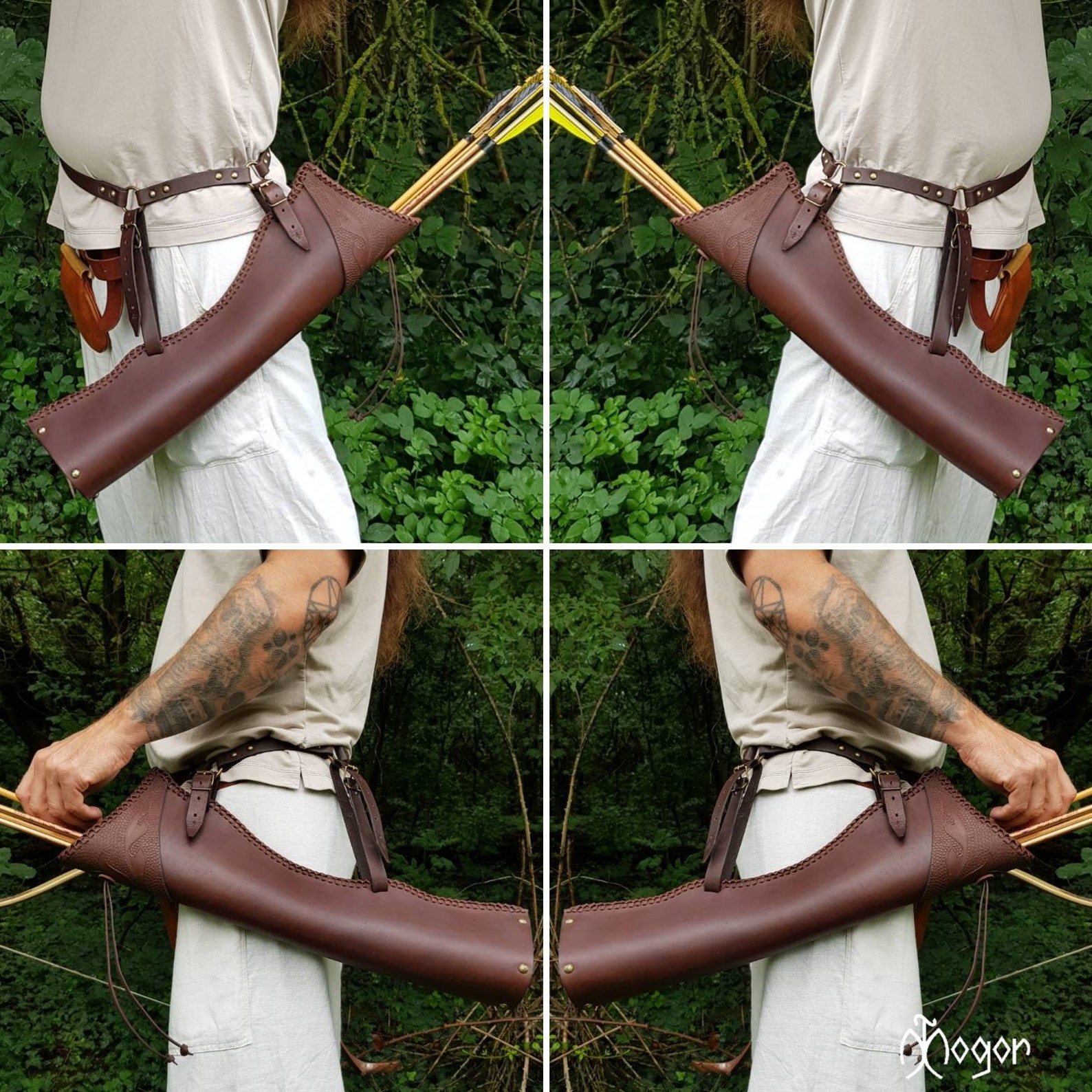 Traditional ARCHERY Side Quiver / Leather Hip ARROW QUIVER Etsy