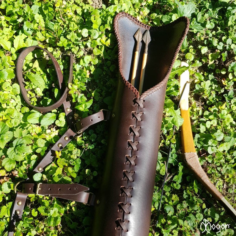 Traditional ARCHERY Side Quiver / Leather ARROW QUIVER Etsy