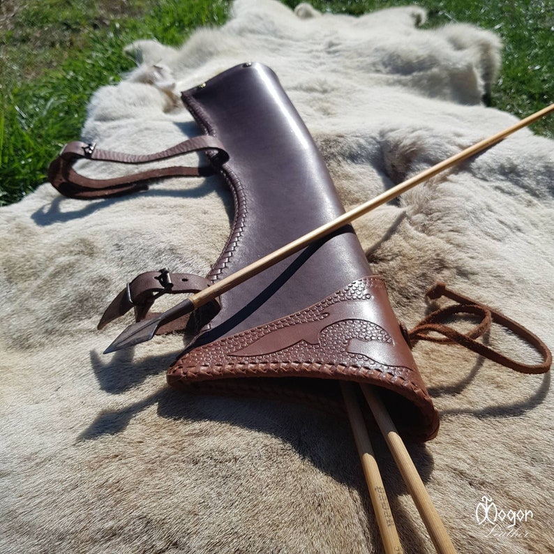 Traditional ARCHERY Side Quiver / Leather Hip ARROW QUIVER Etsy Norway