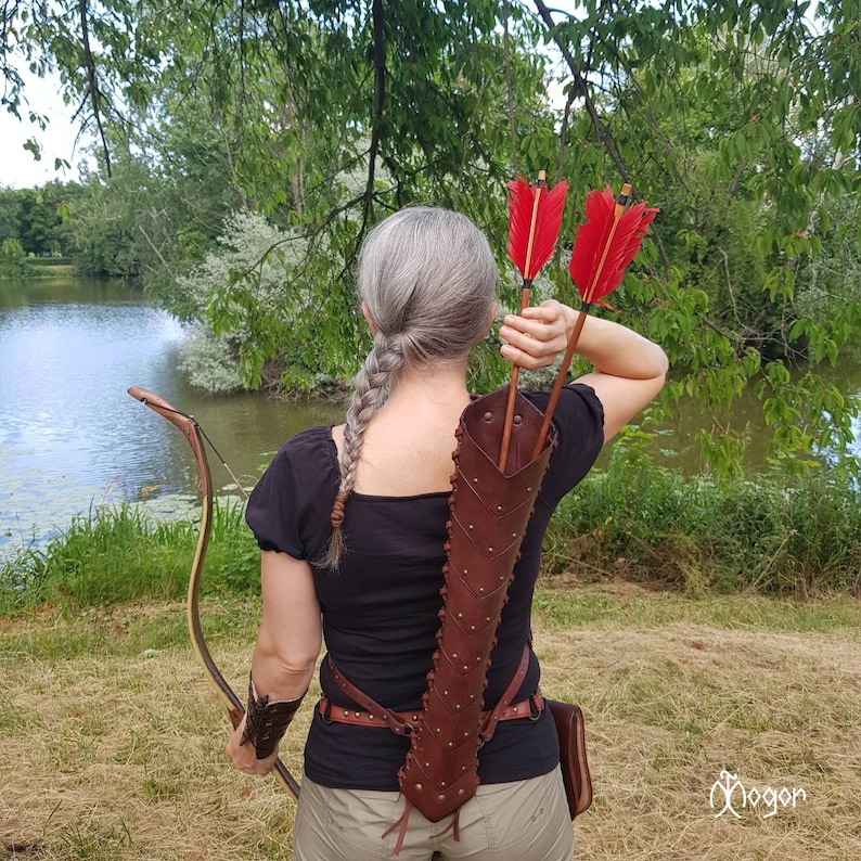 ARCHERY Leather BACK Arrow QUIVER / Quiver for Arrows 3 Etsy