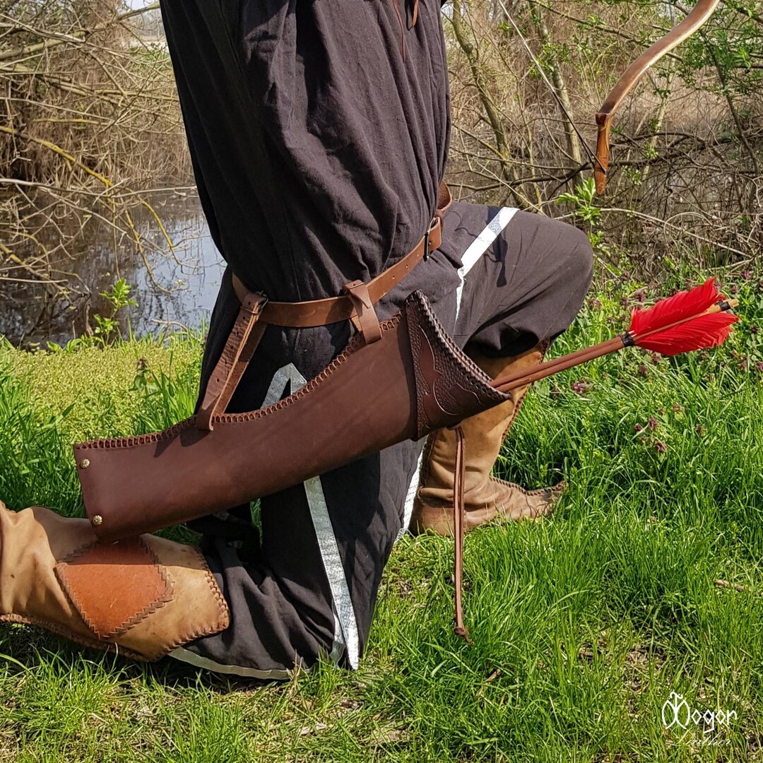 Traditional ARCHERY Side Quiver / Leather Hip ARROW QUIVER Etsy