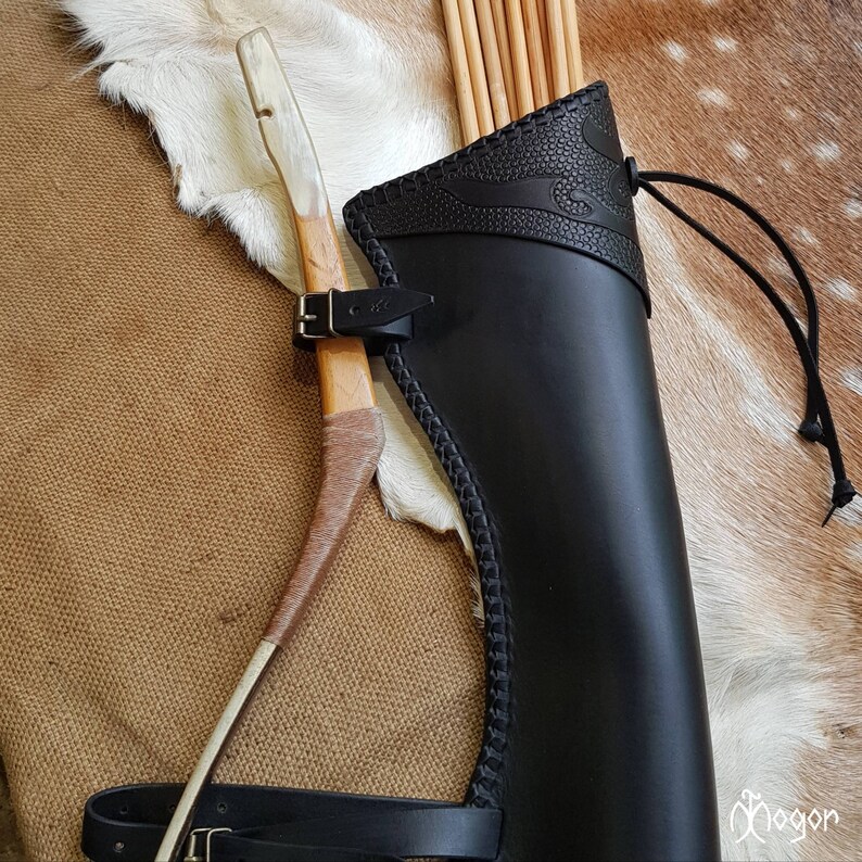 Traditional ARCHERY Side Quiver / Leather Hip ARROW QUIVER Etsy