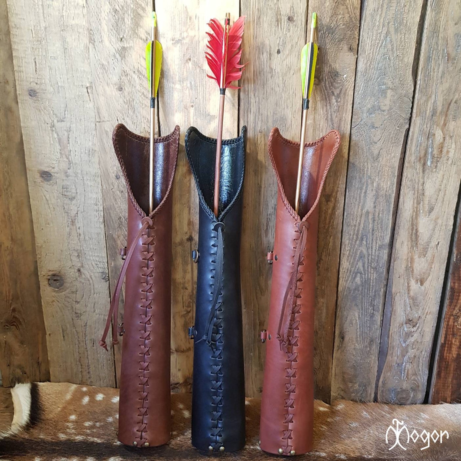 Traditional ARCHERY Side Quiver / Leather ARROW QUIVER Etsy
