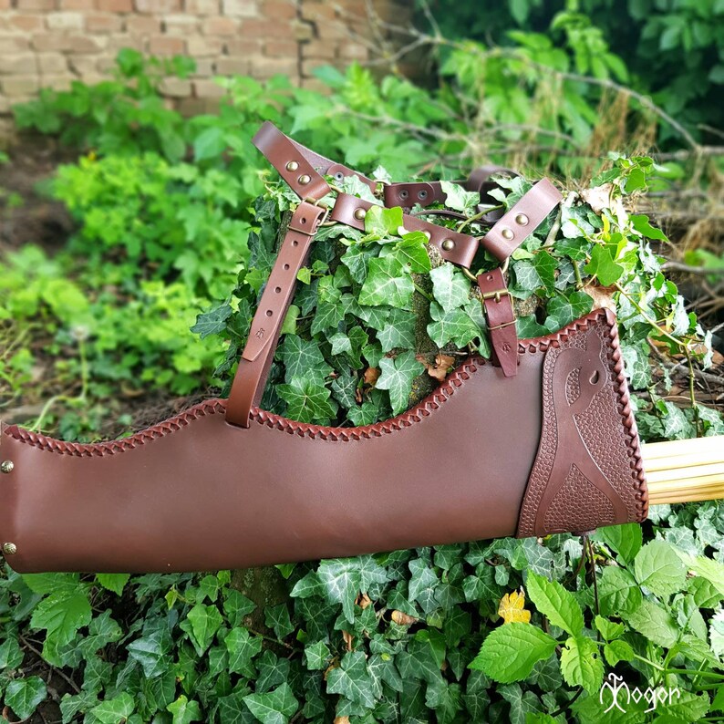 Leather Side ARROW QUIVER / Traditional ARCHERY Quiver Etsy